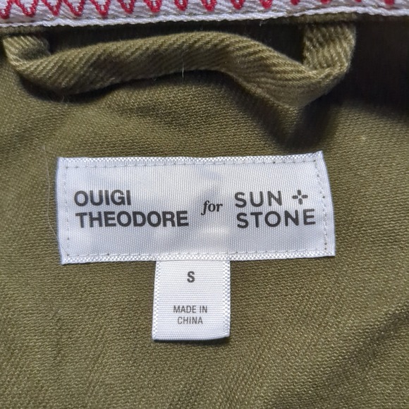 OUIGI THEODORE x SUN STONE Patchwork Brown Corduroy Green Denim Small Jacket - Picture 3 of 15